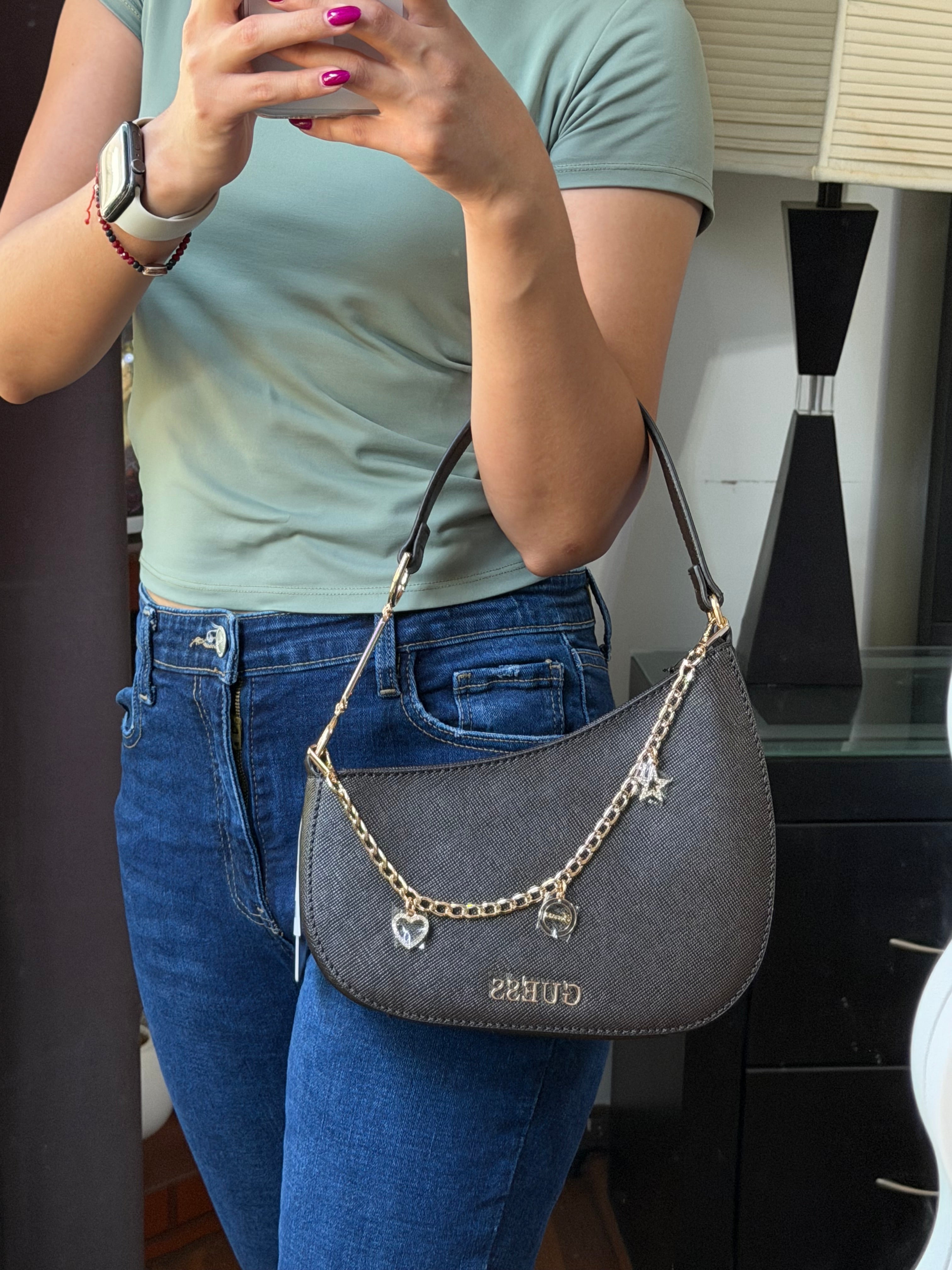 Shoulder bag Guess Café con Charms