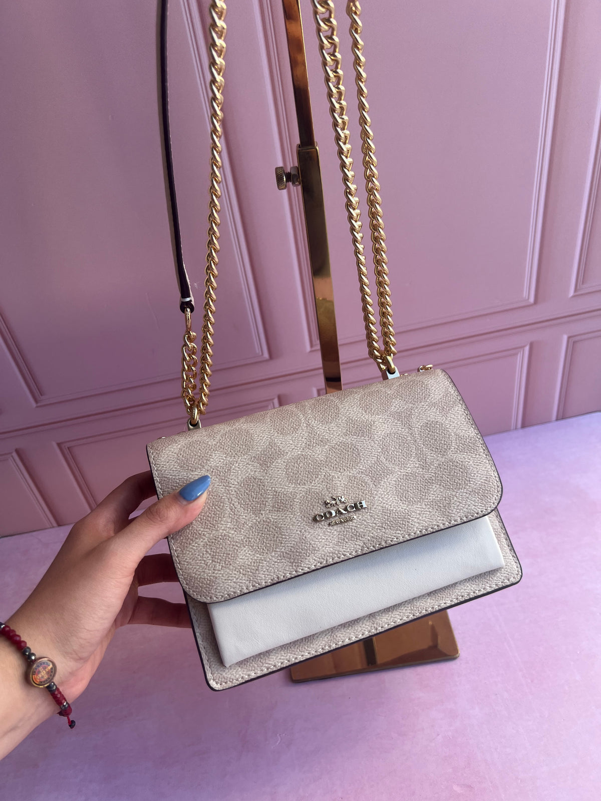 Mini Klare beige con blanco