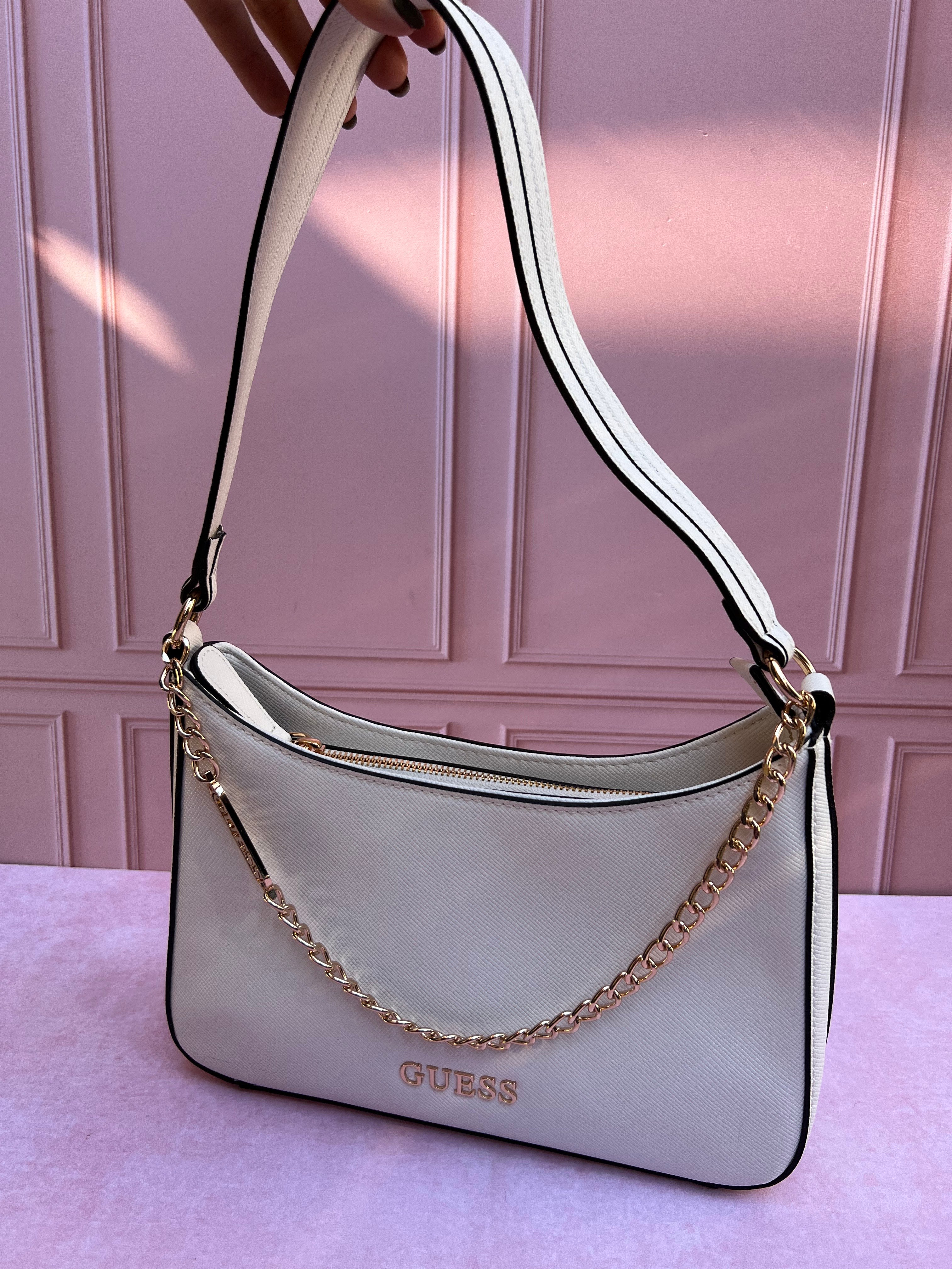 Bolso de hombro Guess tono blanco