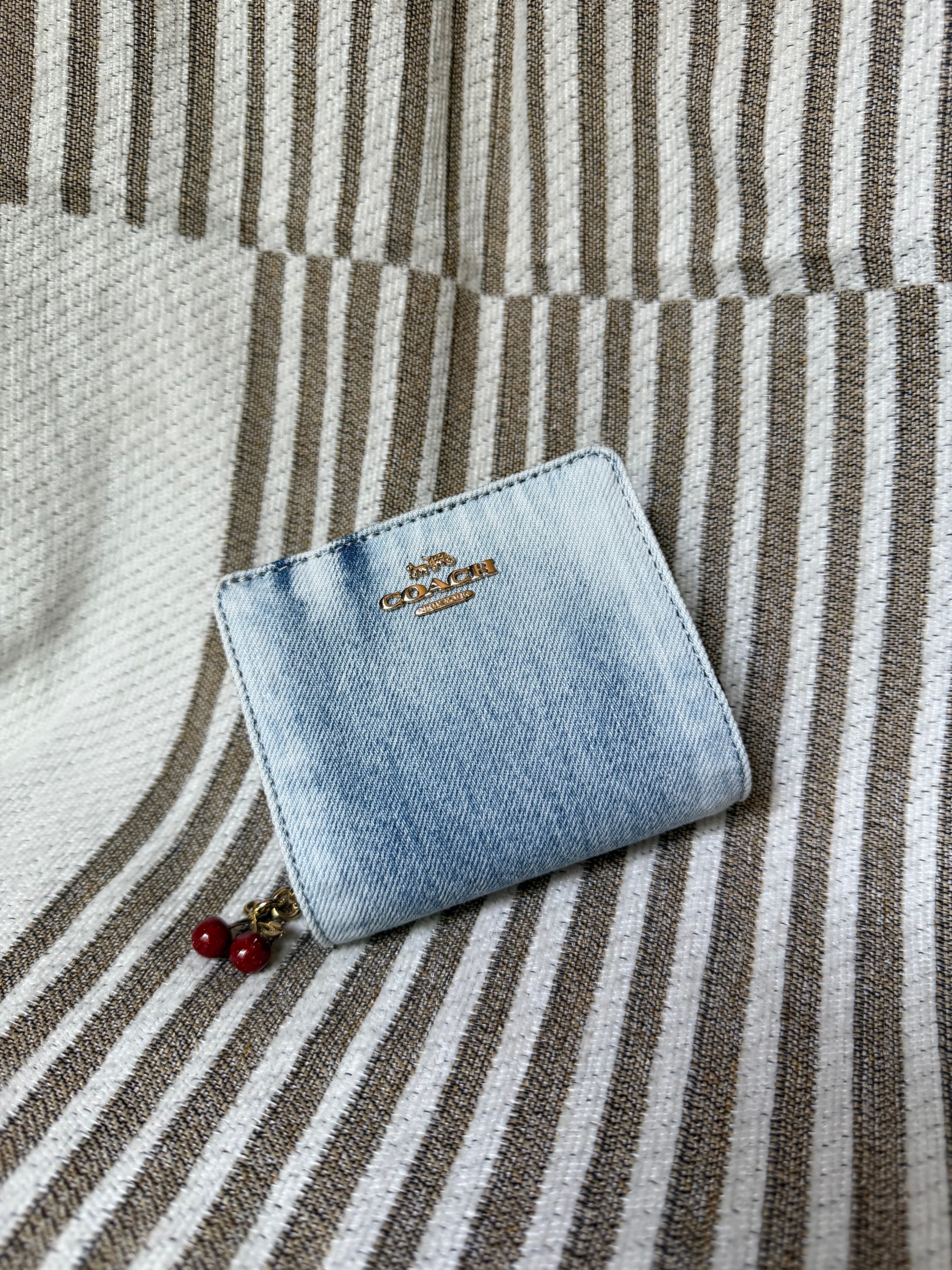 Coach Snap Wallet Denim