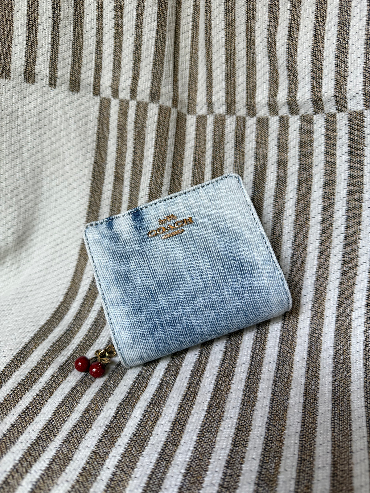 Coach Snap Wallet Denim
