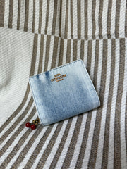 Coach Snap Wallet Denim