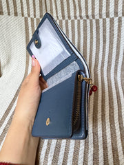 Coach Snap Wallet Denim